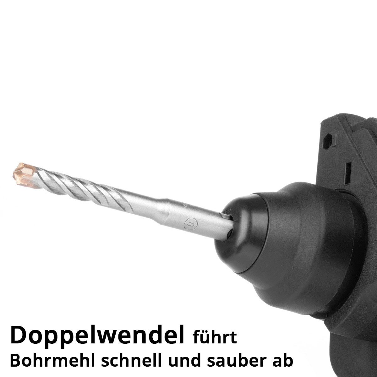 STAHLWERK Bohrersatz SDS-Plus-Bohrer 8-teiliges Set – Durchmesser 5-12 mm mit Box, Schweißer-Gripzangen inklusive Transportkoffer – Bild 3 von 5
