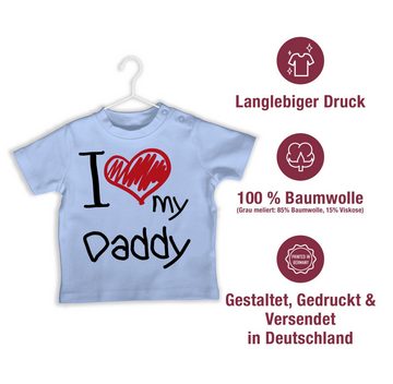 Shirtracer T-Shirt I love my Daddy schwarz Geschenk Vatertag Baby