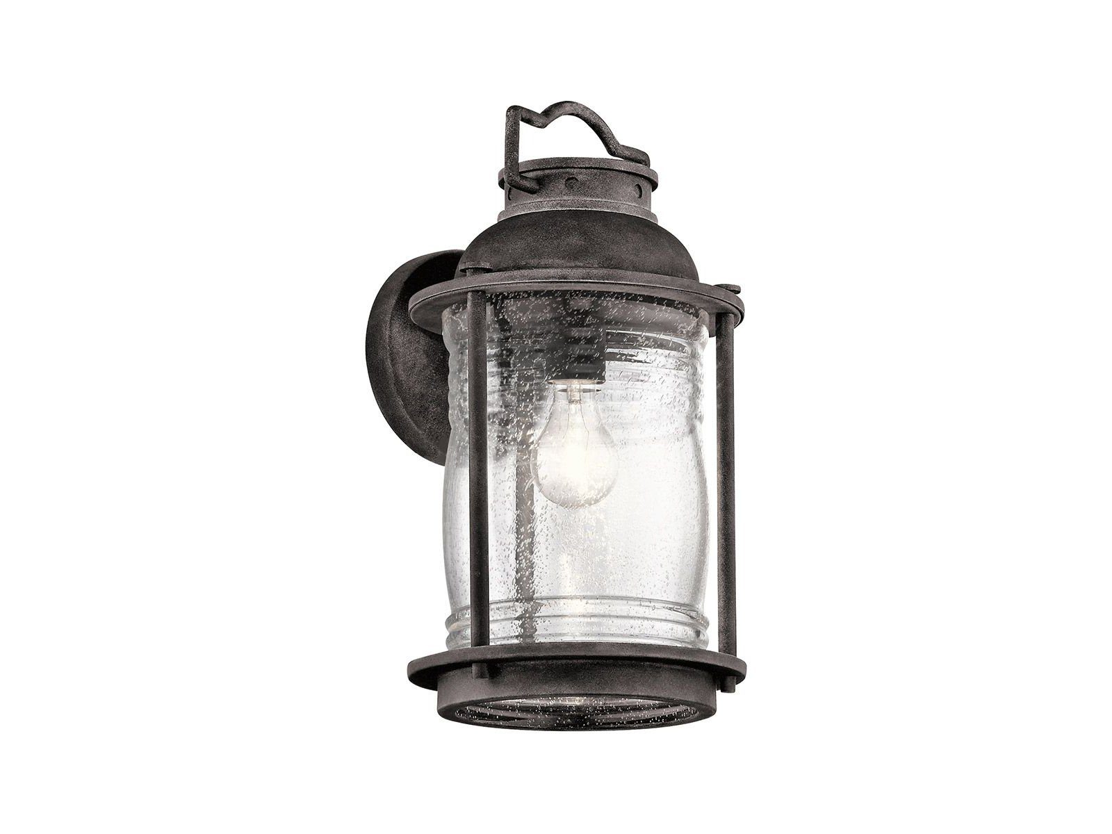 Kichler LED Außen-Wandleuchte, LED wechselbar, warmweiß, Carport Освещение Hauswand, Wandleuchte groß Treppenhaus, Höhe 40cm