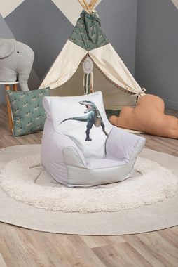 Knorrtoys® Sitzsack Dino, grey, für Kinder