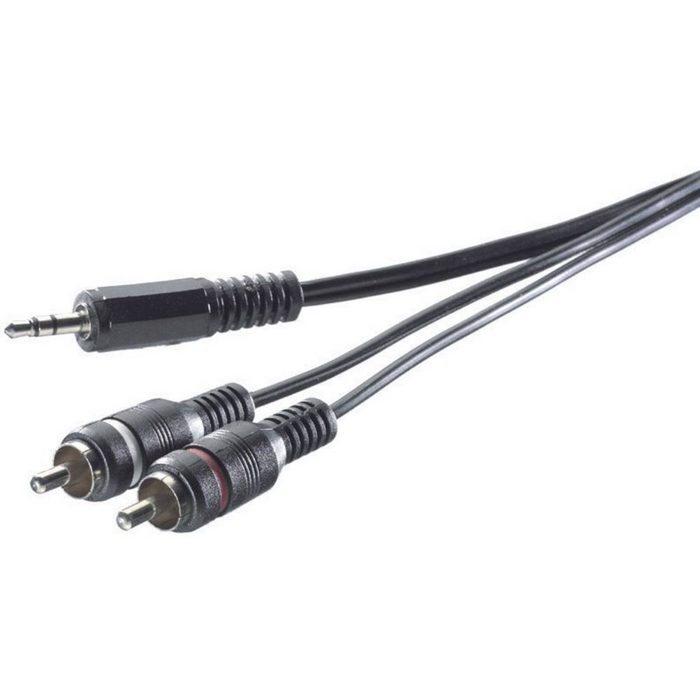 SpeaKa Professional SpeaKa Adapterkabel 3.5 mm Klinkenstecker / 2 Audio- & Video-Kabel (3.00 cm)