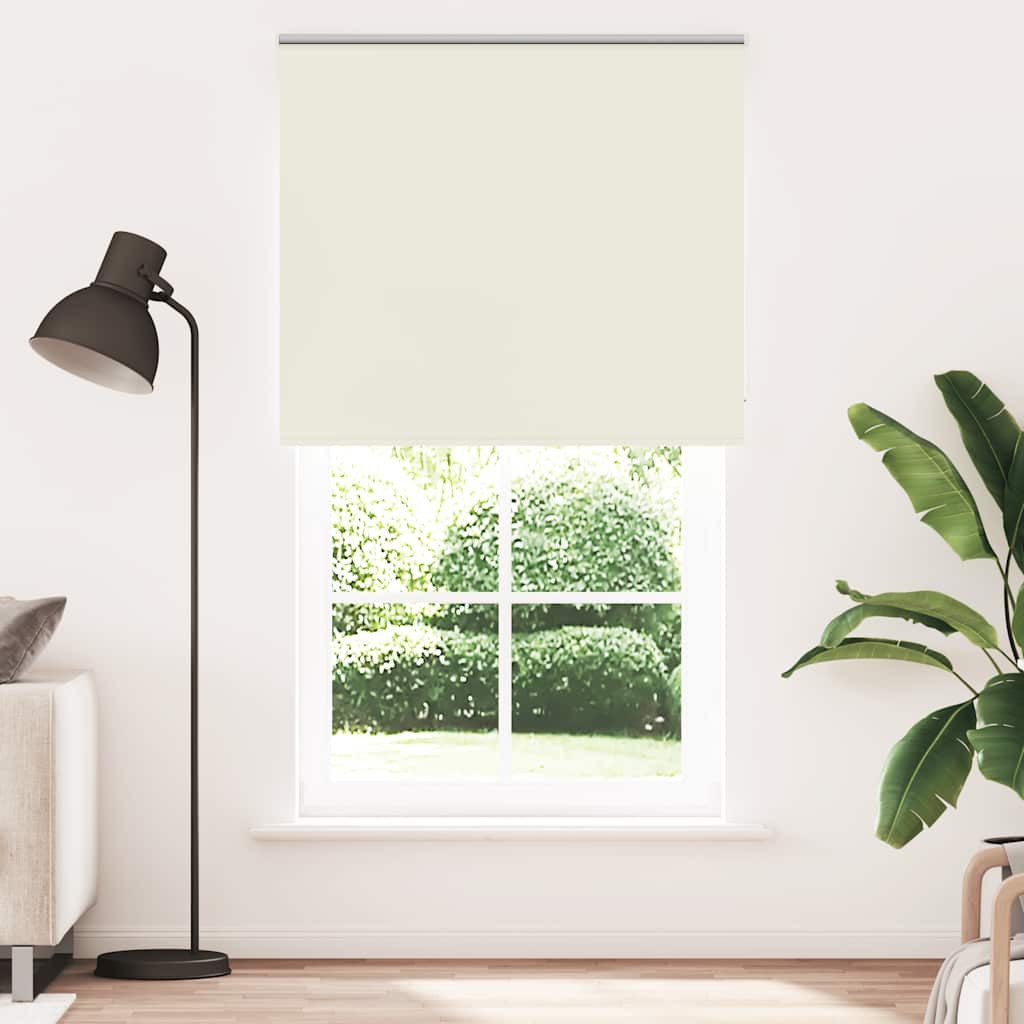 Verdunklungsrollo, vidaXL, Verdunkelungsrollo Cremeweiß 140x230cm Stoffbrei günstig online kaufen