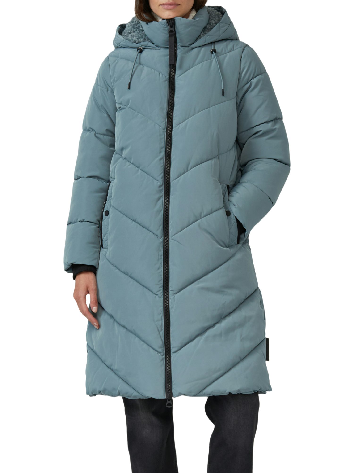 s.Oliver Wollmantel Outdoor,Polyester,Unifarben,Stehkragen,Lang,Regular Fit