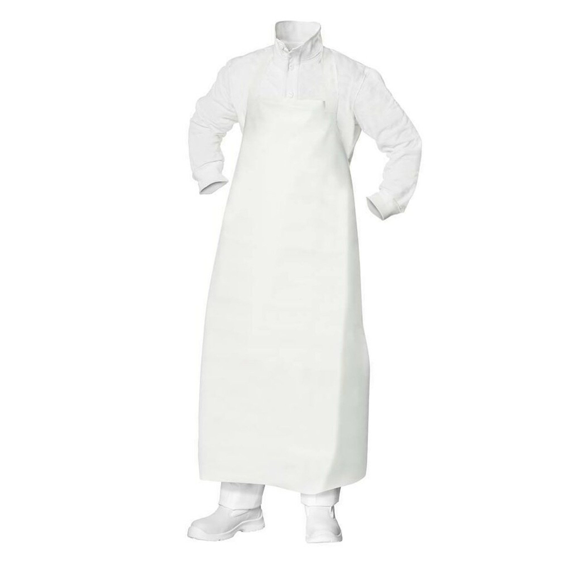 Kittelschürze Waschbare Metzger Schlachter Schürze 130cm weiss Metzgerschürze Labor