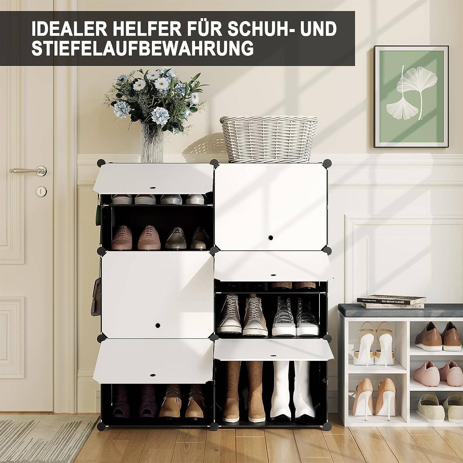 Woltu Schuhregal, 1-tlg., Schuhaufbewahrung mit 6 Fächern für 24 Paar Schuh günstig online kaufen