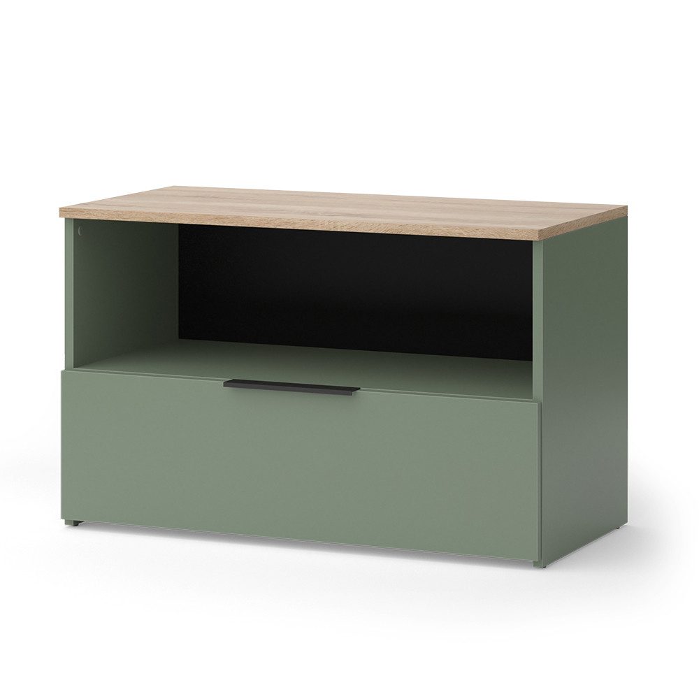 Vicco Highboard Wido, Grün/Sonoma, 80 x 50 cm mit 1 geschlossenem Fach günstig online kaufen