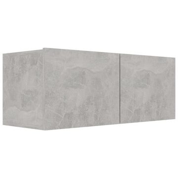 furnicato TV-Schrank TV-Schränke 4 Stk. Betongrau 80x30x30 cm Holzwerkstoff