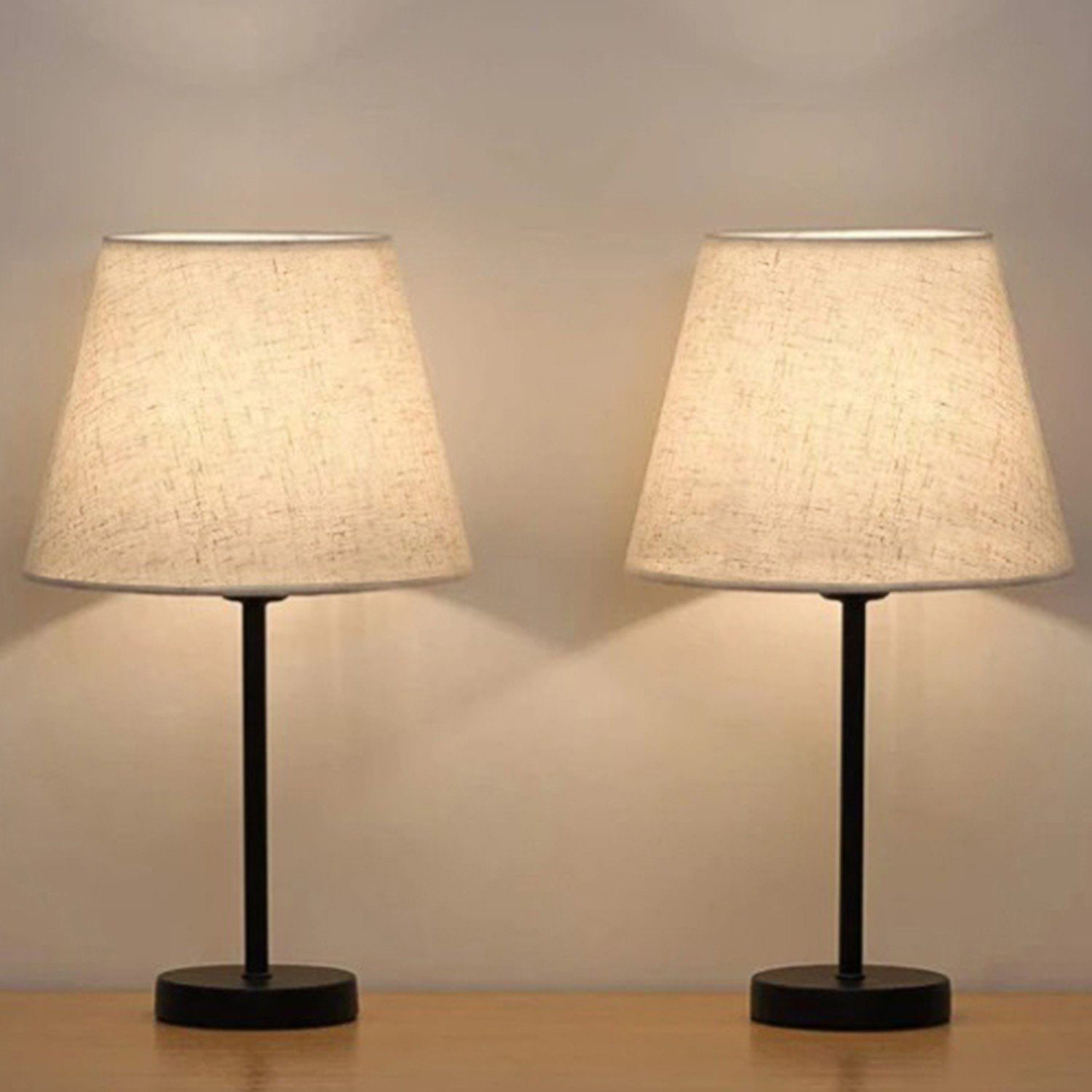 Opviq Nachttischlampe AYD SGN, Sahne, Nachttischlampen, 100% PVC | Tischlampen