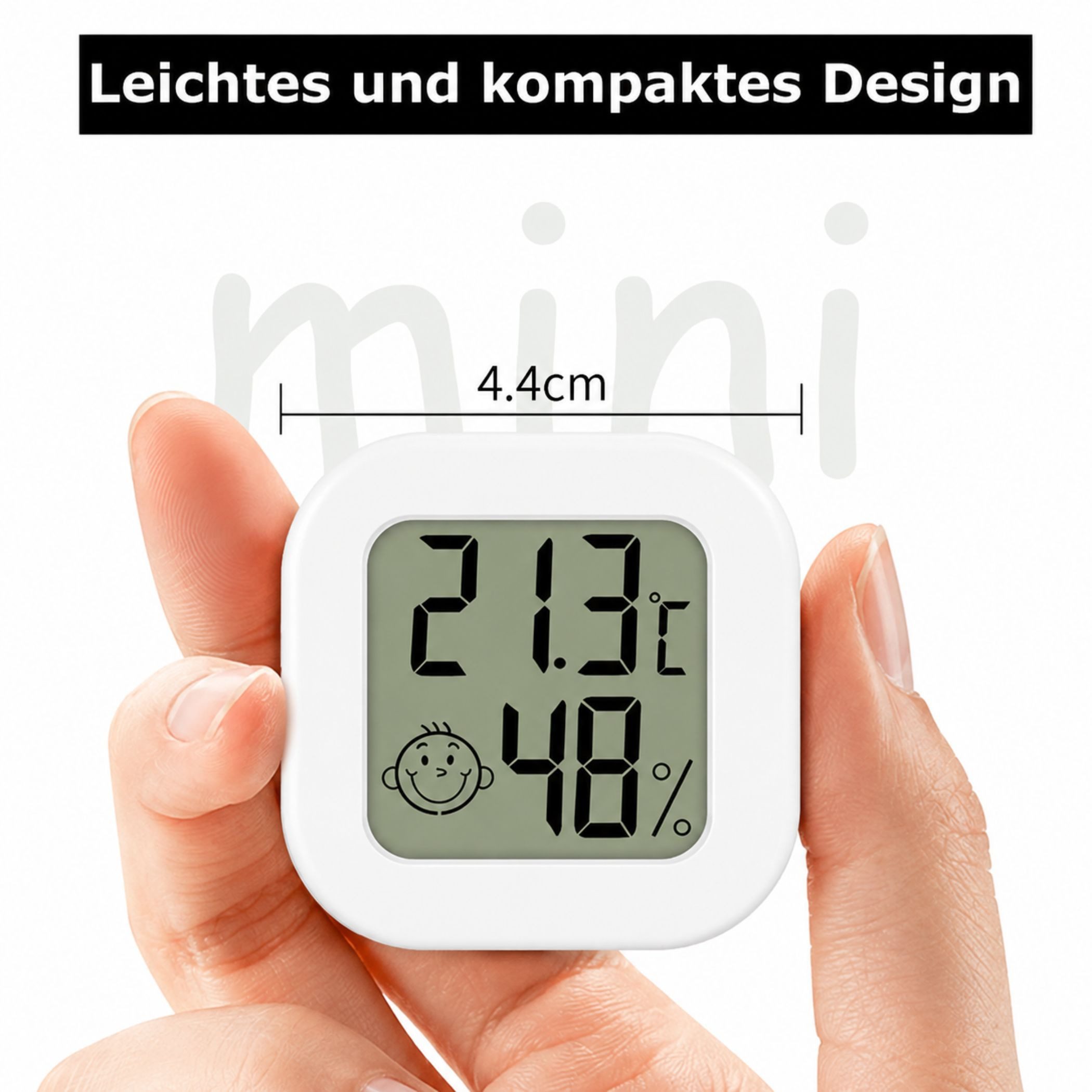 Bolwins Raumthermometer I18 3in1 Multifunktion Digital Thermometer Hygrometer LCD Klimaanlage, Einzelset 1-tlg., 1× 3in1 digitales Thermometer Hygrometer, 3-in-1 Digital Thermometer & Hygrometer Kompakt und leicht