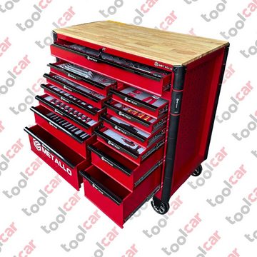 Toolcar Werkzeugwagen Toolcar Metallo Jumbo Pro Schwarz Rot Werkstattwagen Werkzeugwagen