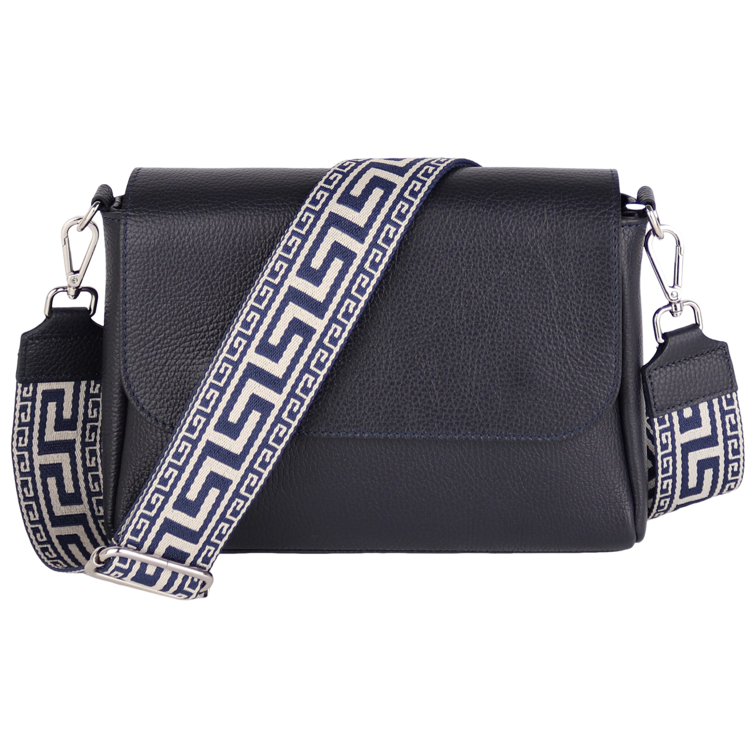 Umhängetasche Damen, Crossbody Bag, Echtleder Made in Italy