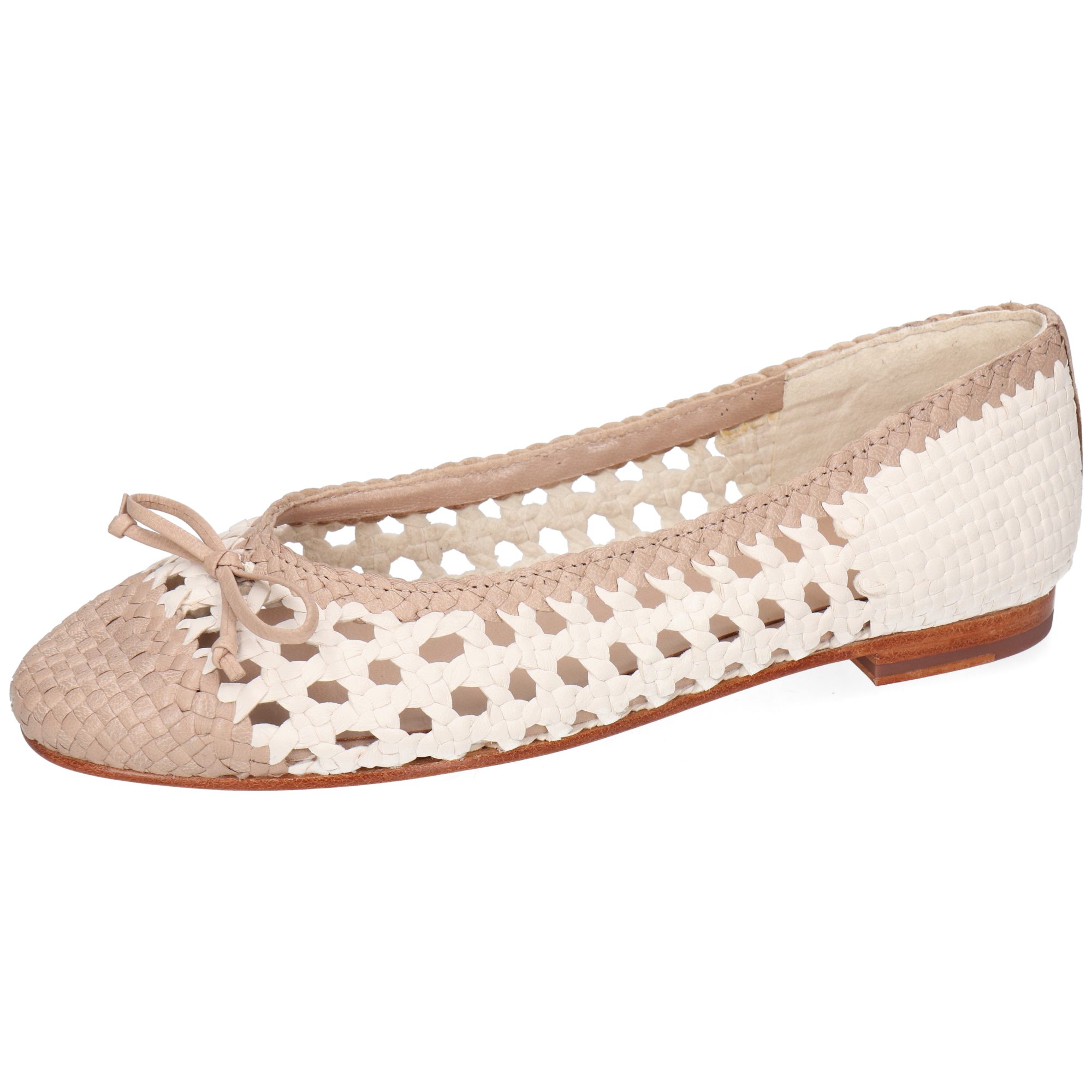 Imani 1 Leder-Geflochtene Schuhe für Damen Ballerina