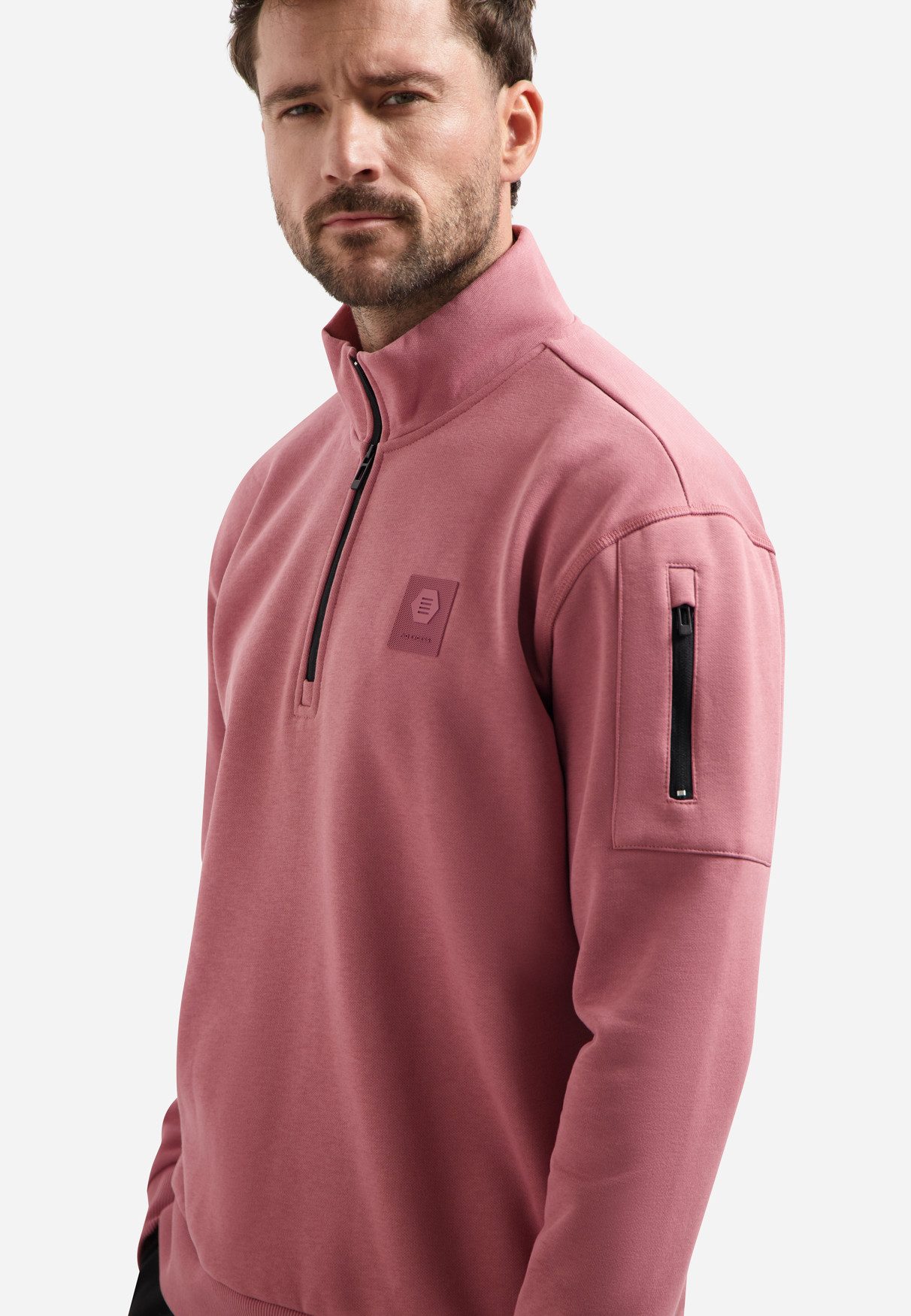 NO EXCESS Sweatshirt Sweater mit Stehkragen - Regular Fit
