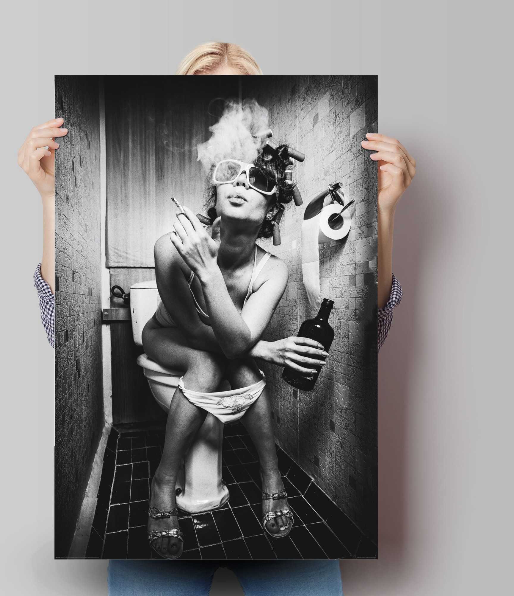 Reinders! Foto, Menschen, Toilettentür, Frauen, St) für (1 Frau, Poster Poster von Schwarz-Weiß Toiletten Business Bilder