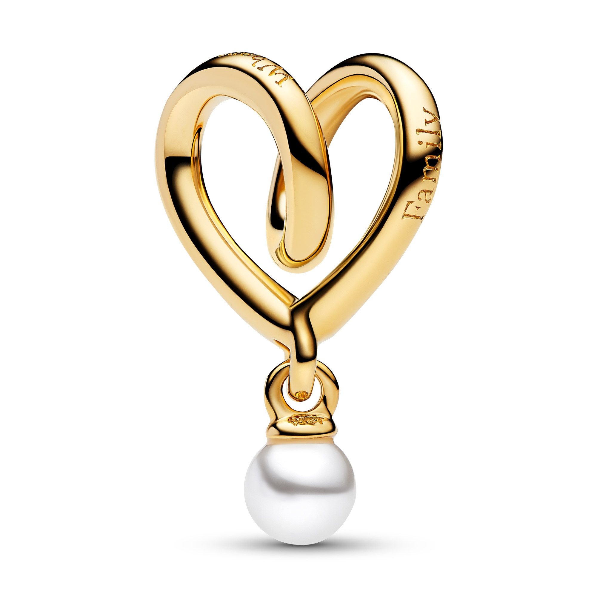 Pandora Charm Herz Charm Goldfarben Gewickeltes Herz