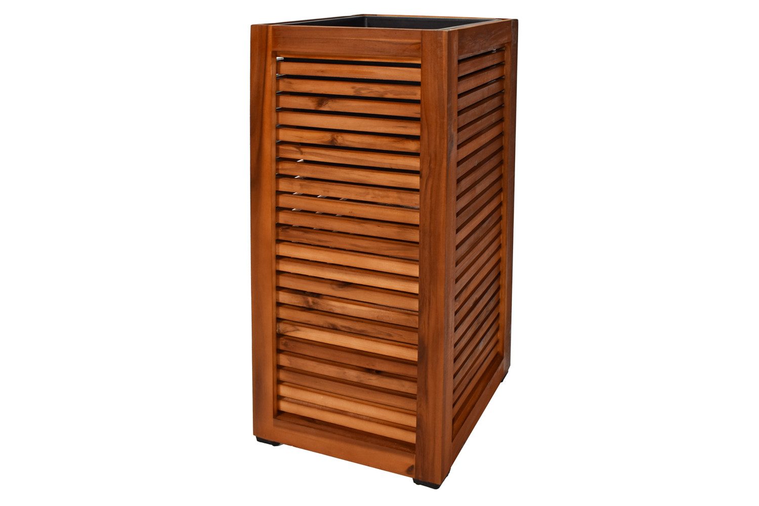 dasmöbelwerk Pflanzkübel Pflanzgefäß Pflanzkasten Blumenkasten mit Streben Akazienholz 33x72 cm