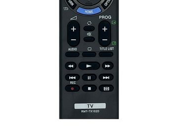 azurano RMT-TX102D Fernbedienung (für SONY RMT-TX102D, 1-492-965-11 für SONY Bravia LED SmartTV, Direk)