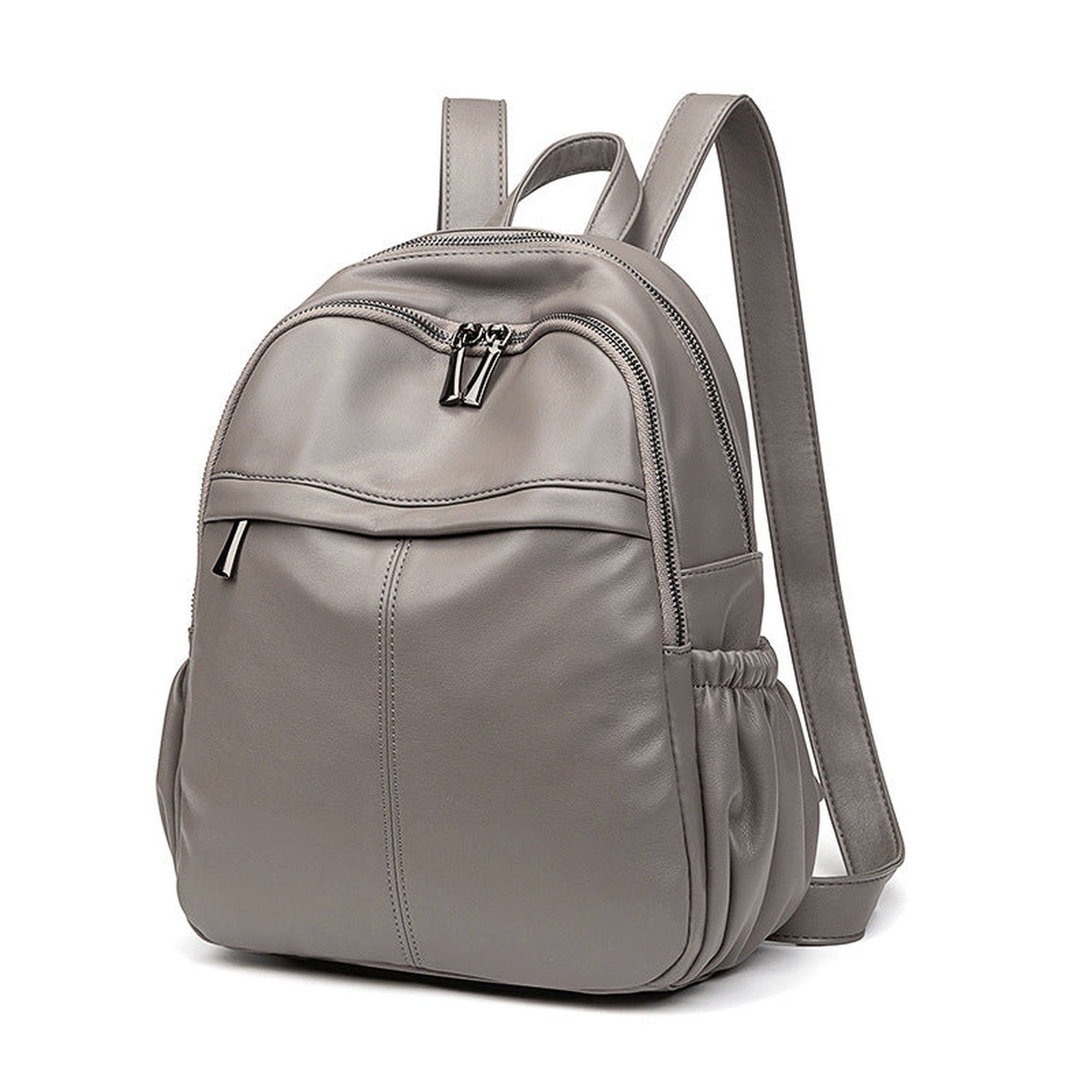 AUKUU Freizeitrucksack Rucksack für Damen, modisch und vielseitig, Schultasche für, Studenten, Reisetasche, Rucksack aus weichem Leder für Damen