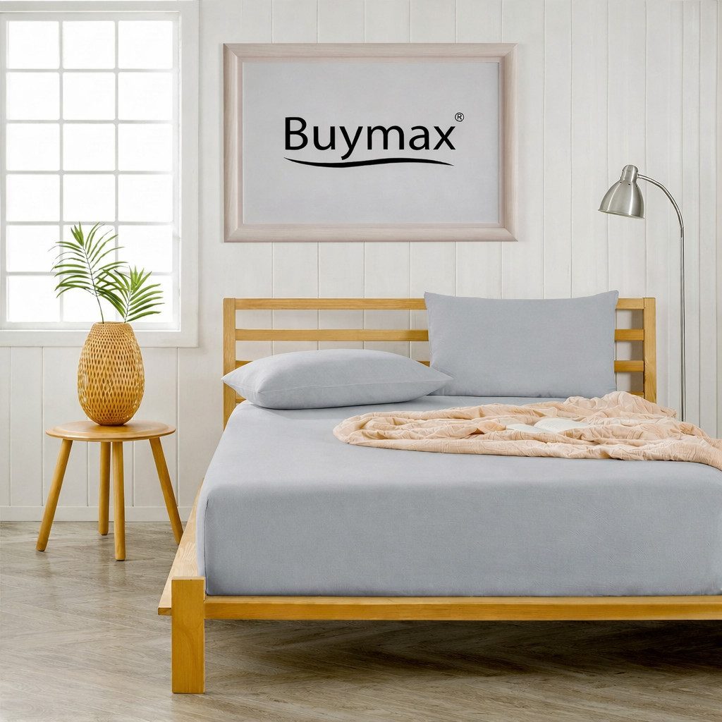 Buymax Spannbettlaken Topper, Spannbetttuch für Topper bis 12 cm Höhe, 100% Baumwolle Jersey, Jersey, Gummizug: Rundumgummi, (1 Stück), Pflegeleicht und Atmungsaktiv, in Verschiedenen Farben und Größen