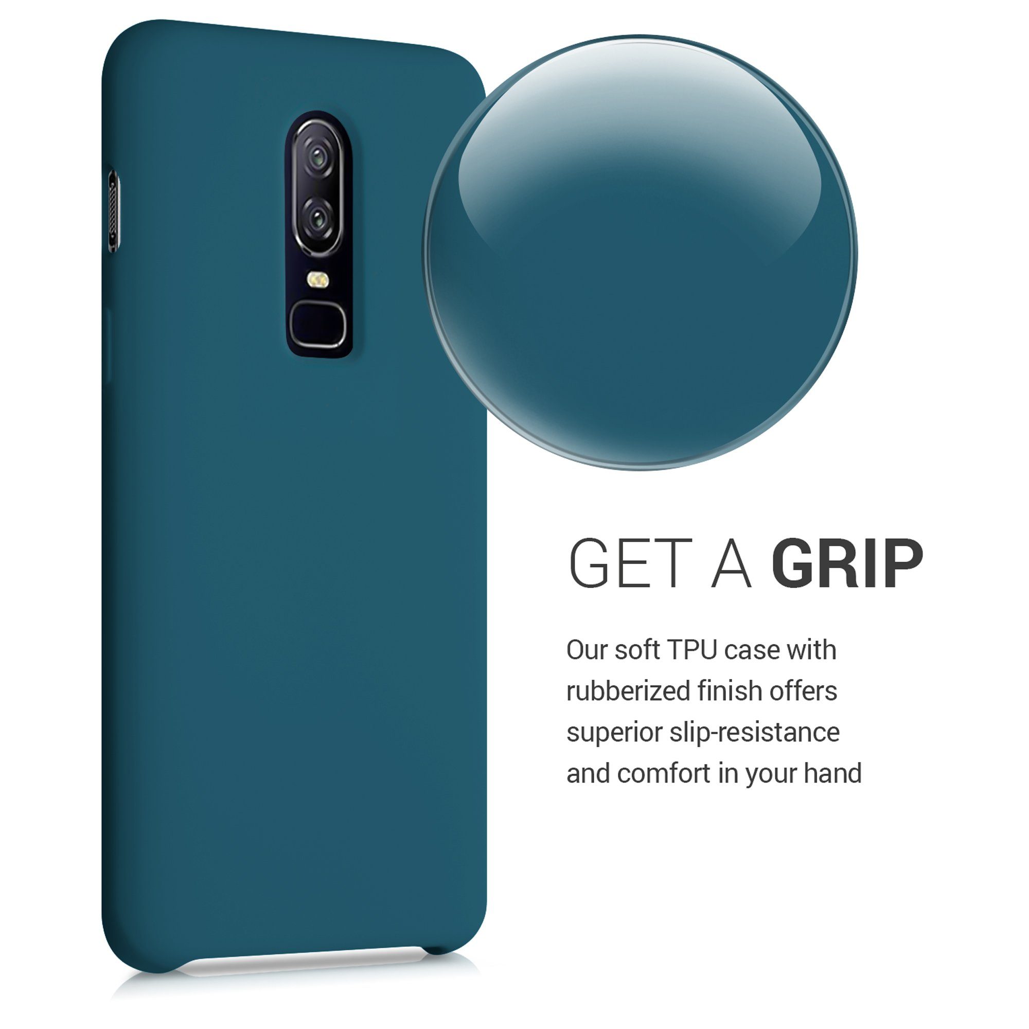kwmobile Handyhülle Handyhülle für OnePlus 6 Hülle, Weiches Handy Silikon Case - Schutzhülle Cover