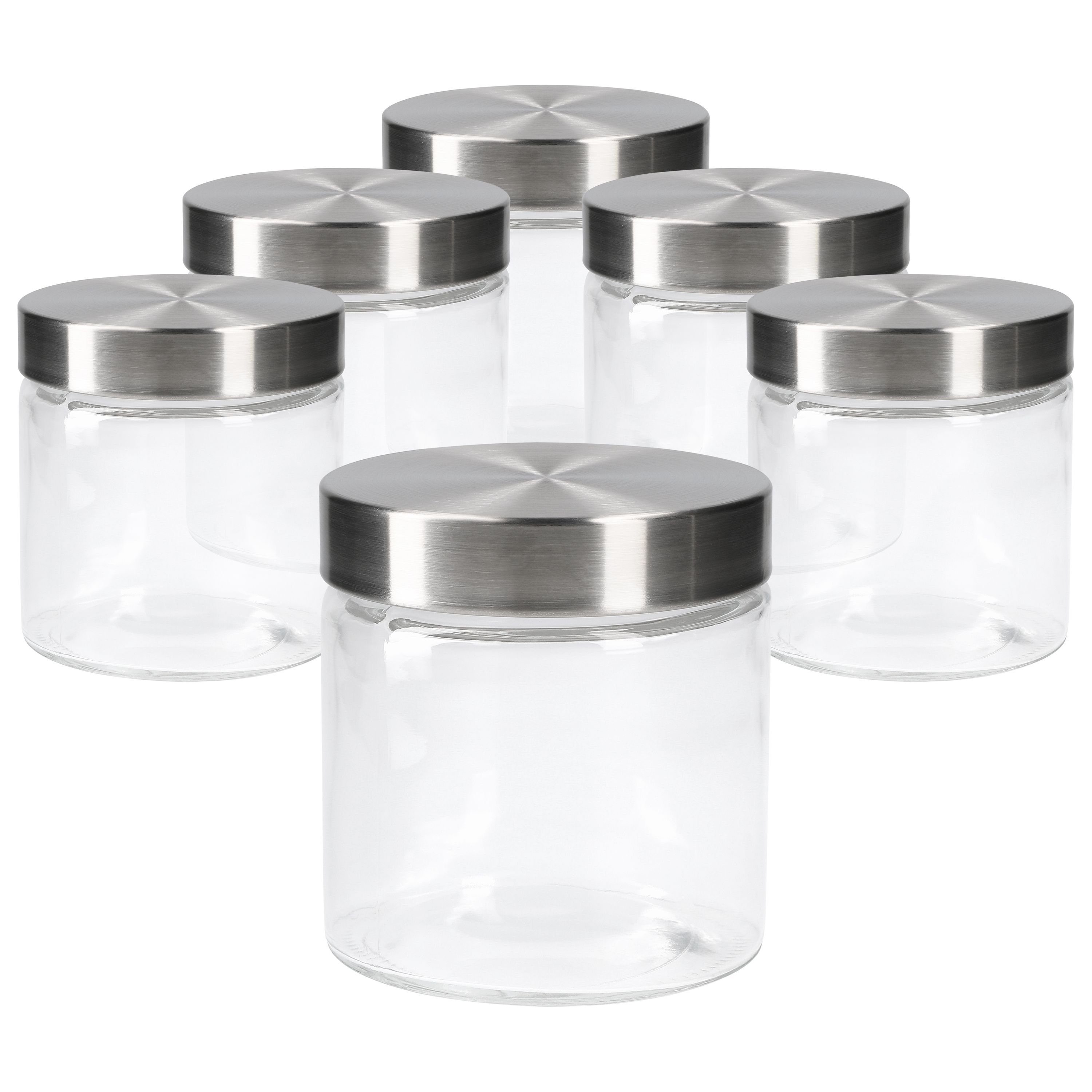 MamboCat Vorratsglas 6er Set Bera Vorratsglas 0.8L, Glas