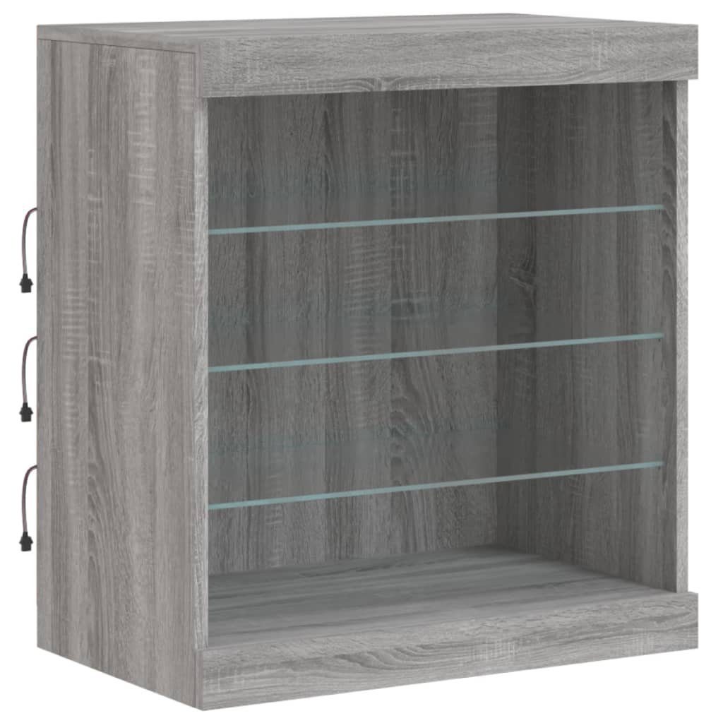 vidaXL Sideboard Sideboard mit LED-Leuchten Grau günstig online kaufen