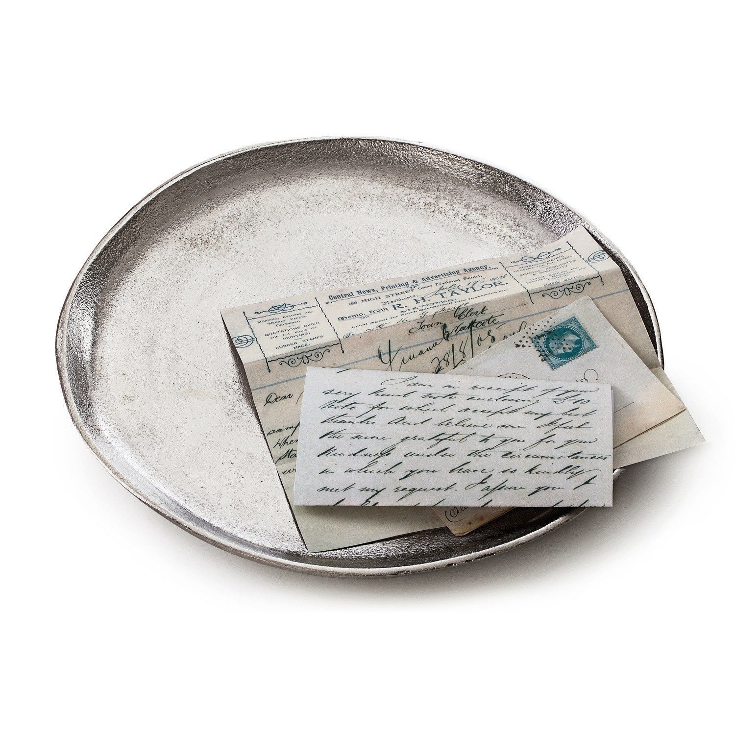 Mirabeau Tablett Tablett Boon antiksilber, Aluminiumguss