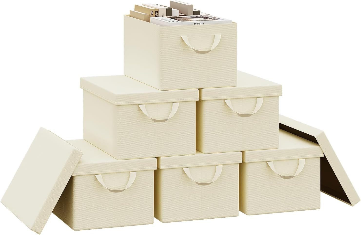 Woltu Aufbewahrungsbox (6 St., Set), mit Deckel, mit Griffen, faltbare Box günstig online kaufen