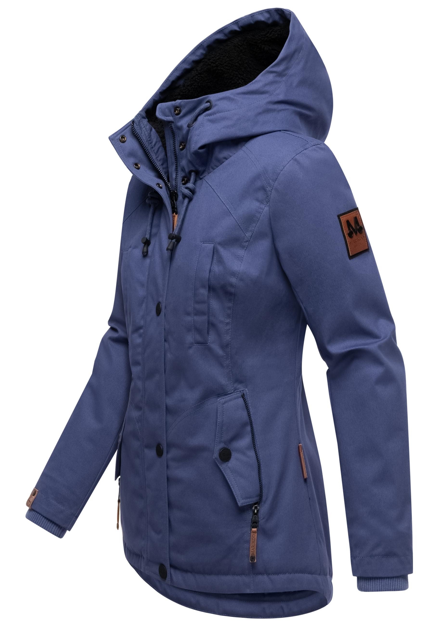 Marikoo Winterjacke Bikoo sportliche Damen Outdoor Baumwolljacke mit Kapuze