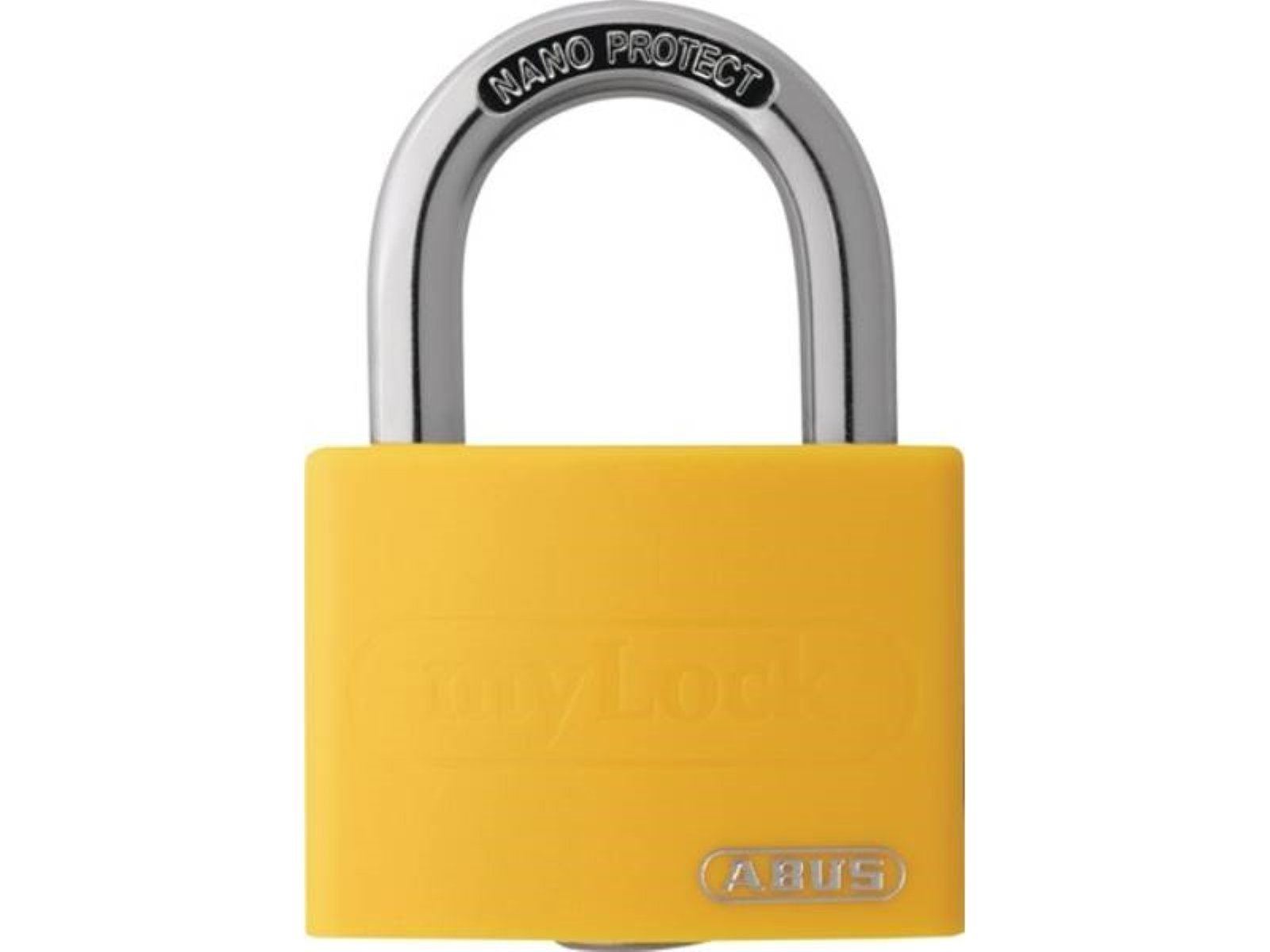 ABUS Vorhängeschloss ABUS 80284 3 Zylindervorhangschloss T65AL/40 gelb Lock-Tag Schlosskörperbreite 4 individuell beschreibbare Kunststoffummantelung · Schlosskörper aus Aluminium · automatisch verriegelnd · hoher Wiedererkennungswert durch verschiedene Farben