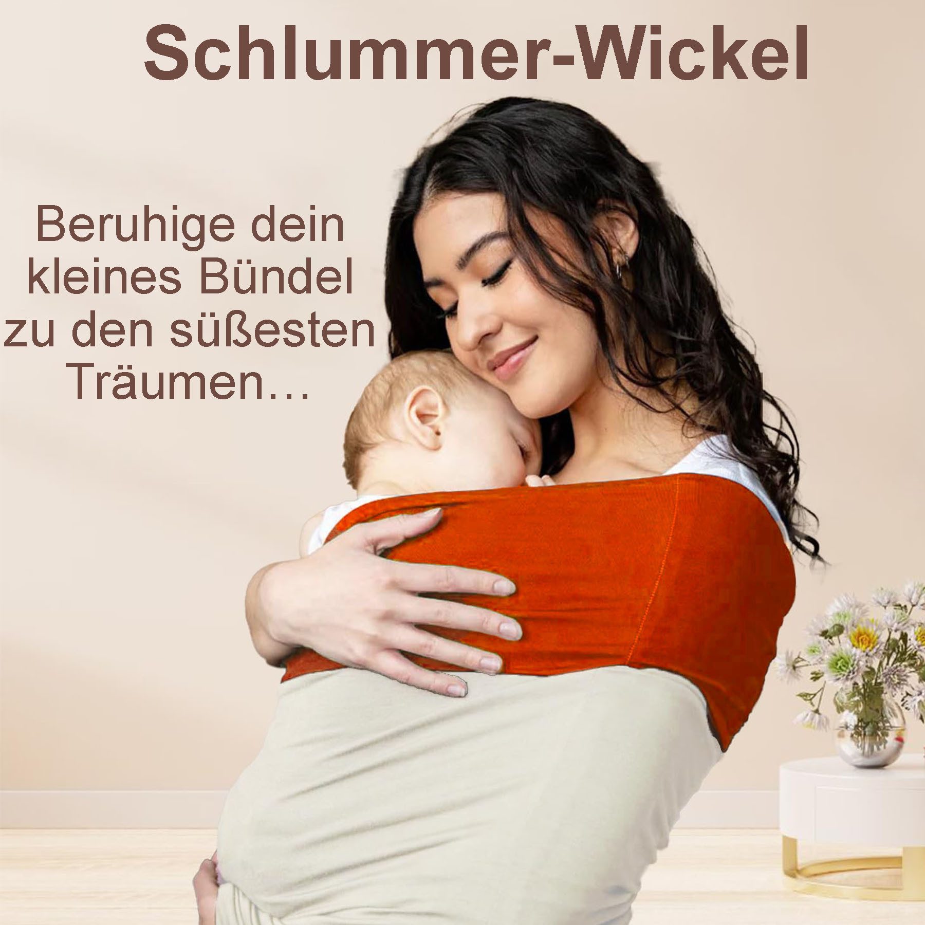 Mutig Babytrage Koala Babytrage elastisch ohne Knoten für Neugeborene & Eltern-S/M/L (Belastbar bis zu 16 kg / 50 lbs, passend ab Geburt bis etwa 3 Jahre, Entlastung für Rücken & Schultern,mehr Komfort für Mama & Pap), freihändiges Tragen beim Kochen, Einkaufen oder Spazierengehen