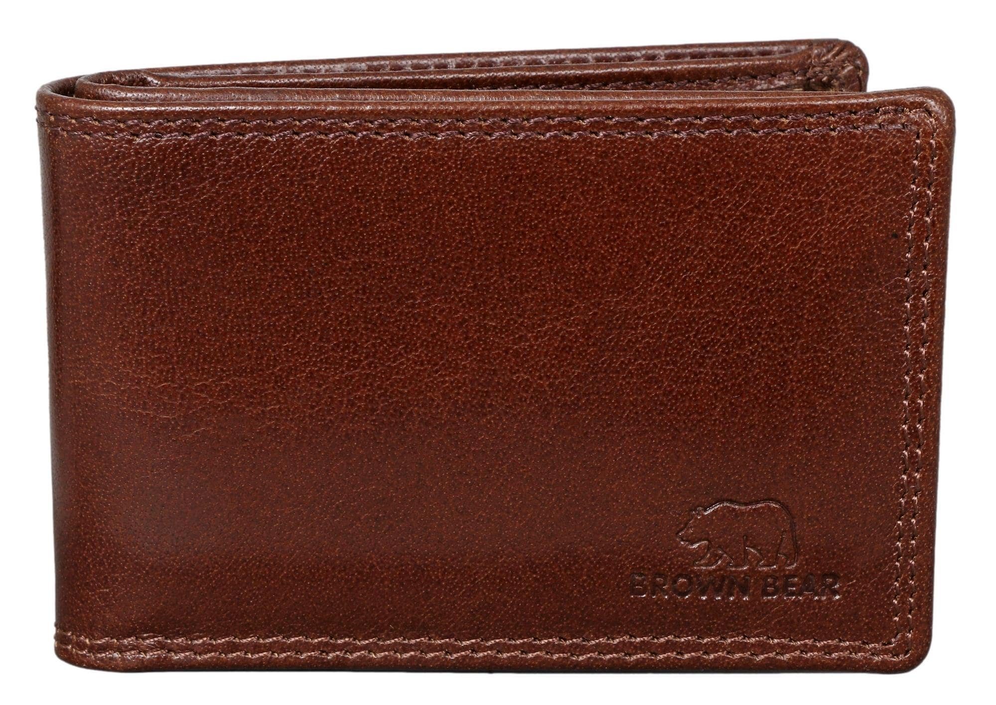 Modell Echtleder, Farbe aus Mini Bear Geldbörse mit Kartenfächern und Portemonnaie RFID-Schutz Brown 4 Toscana Braun Mini - 8006-B