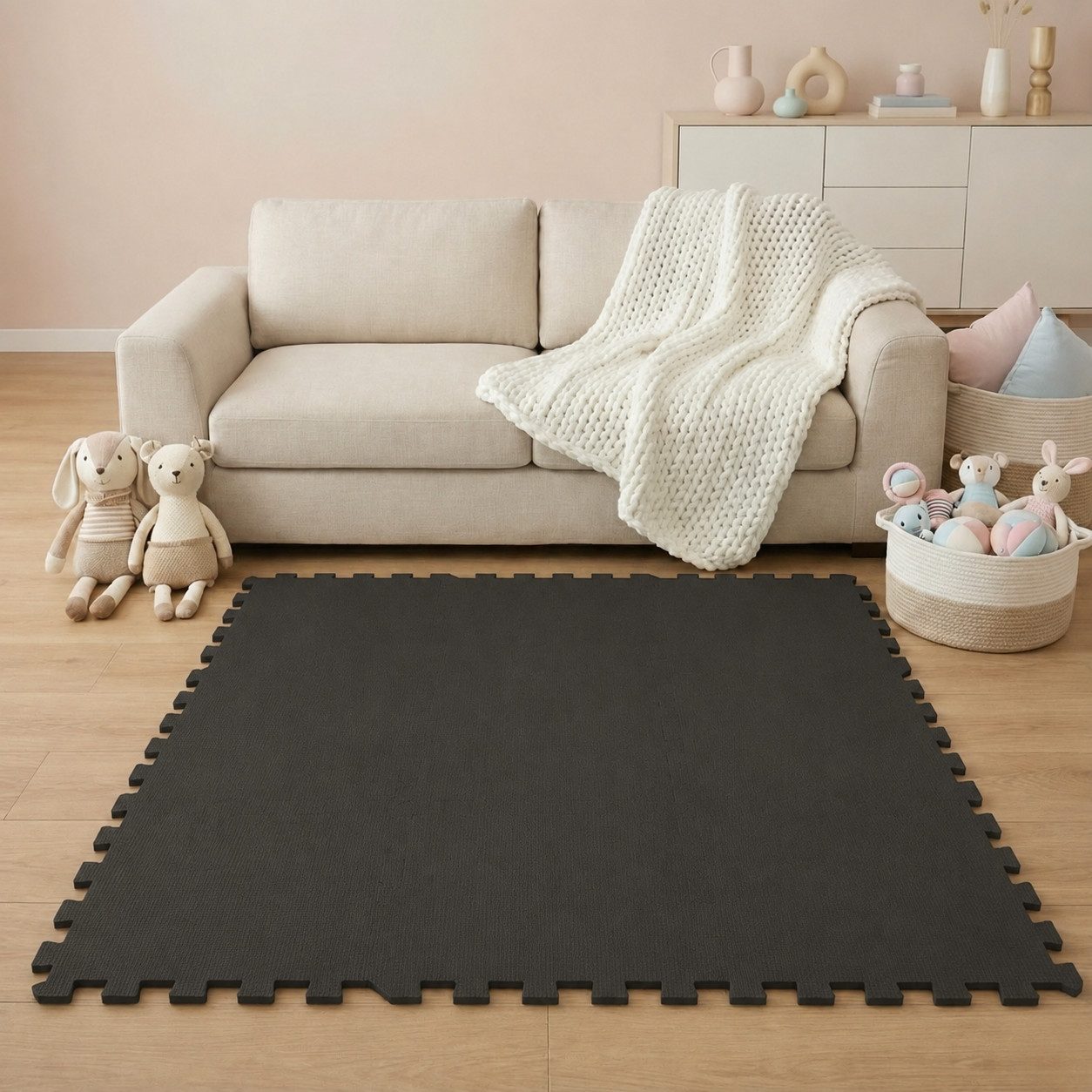 LittleTom Puzzlematte ab dem 1. Tag - 9 Teile Baby Spielmatte - 30 x 30 Kinder Krabbelmatte, (9-tlg), Spielunterlage für Babys und Kleinkinder - Kinderzimmer Puzzleteppich