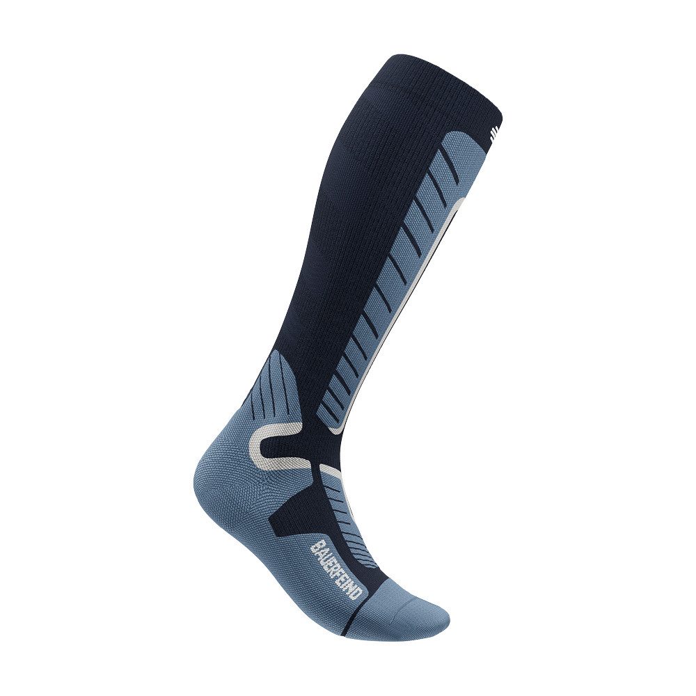 Bauerfeind Sportsocken SKI ALPINE COMPRESSION SOCKS für Alpinski und Snowboard, mit anatomisch geformter Zehenbox