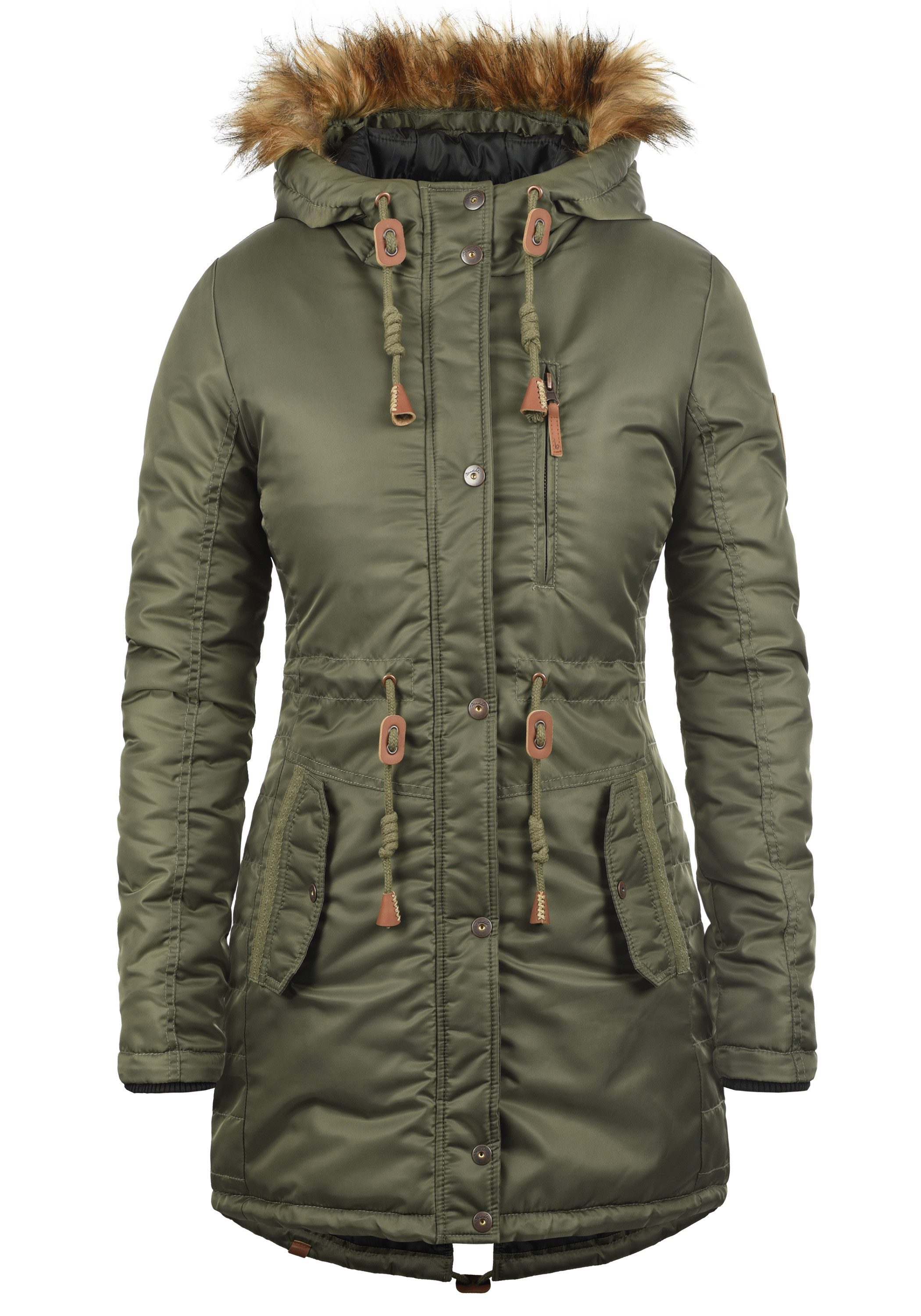 Blend she Parka Eda Winterjacke mit abnehmbarem Kunstfellkragen