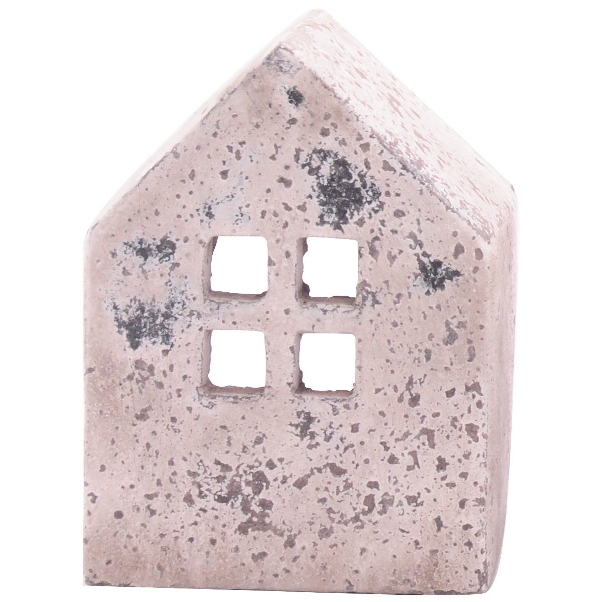 matches21 HOME & HOBBY Kerzenhalter Windlicht Haus Antik Optik Zement creme günstig online kaufen