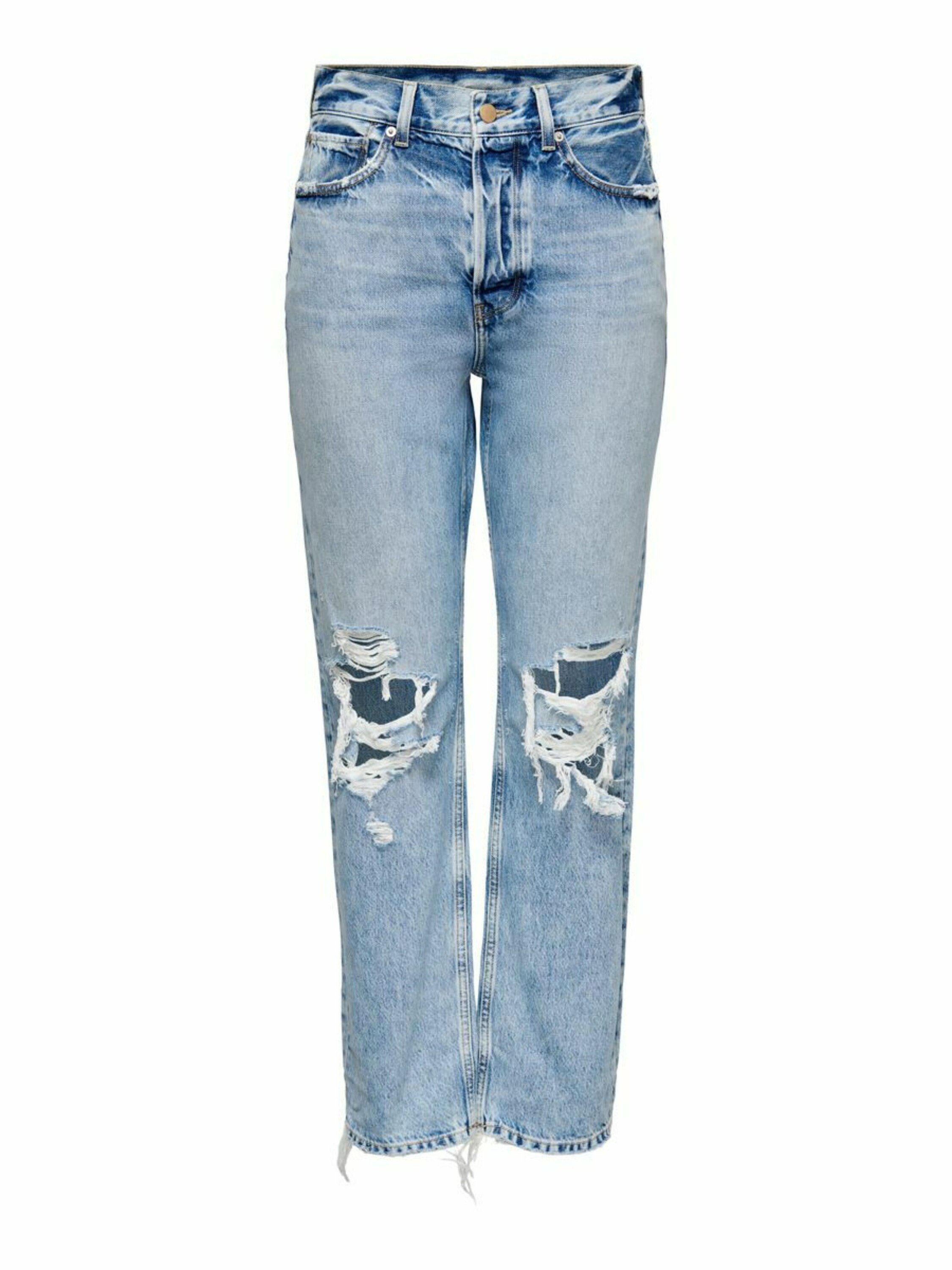 JDY Loose-fit-Jeans »Vanja« (1-tlg), Abgesteppter Saum/Kante online kaufen  | OTTO