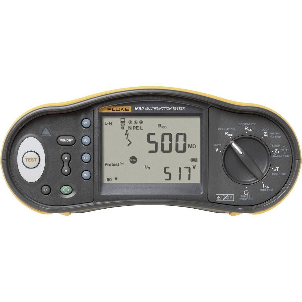 Fluke Multimeter 1662 DE Multifunktions-Installationstester FLK-1662 DE, RCD/FI Test