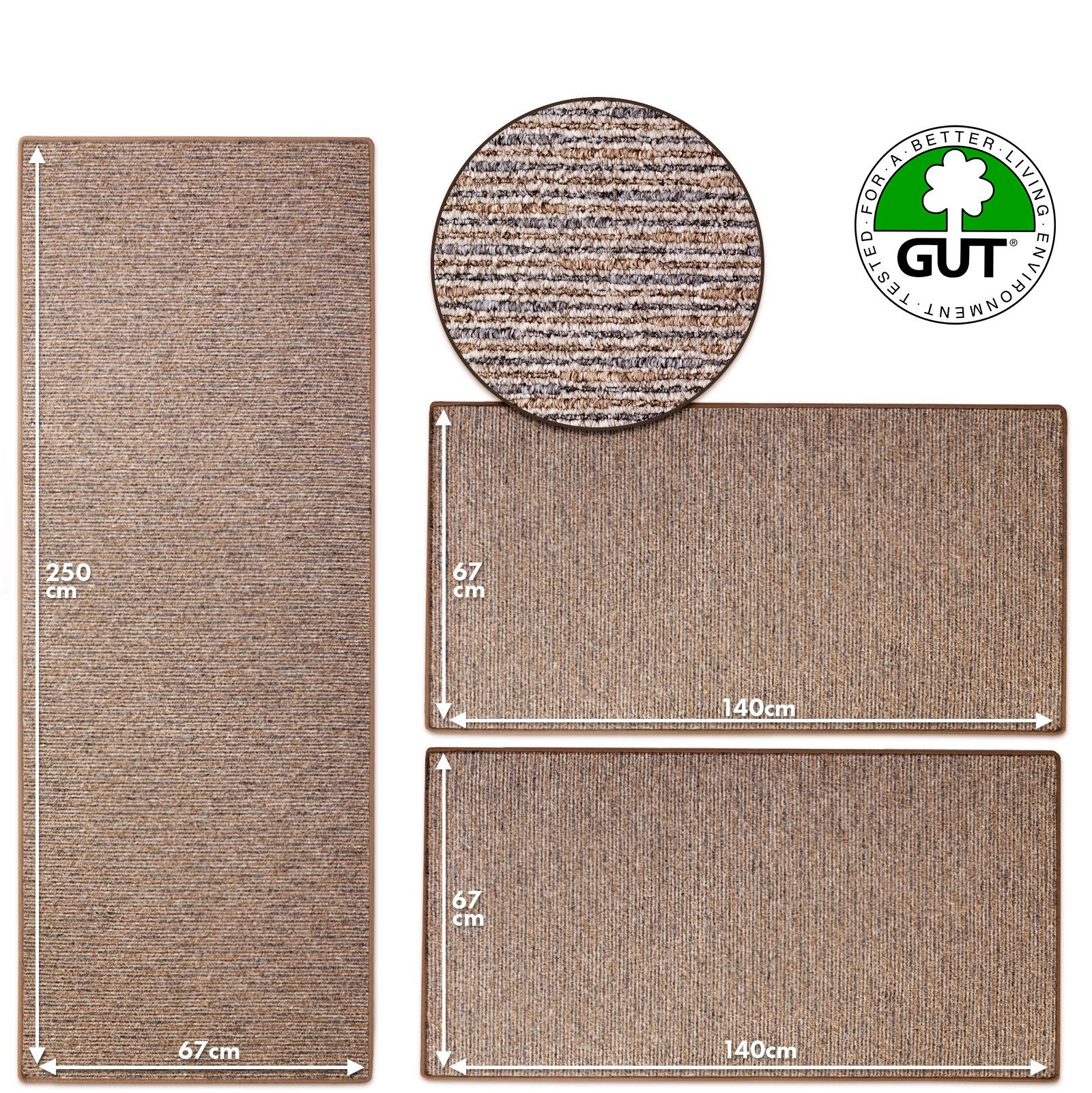 Kubus Bettumrandung Genf, 3-teiliges Set, (3-tlg), Verschiedene Farben und günstig online kaufen