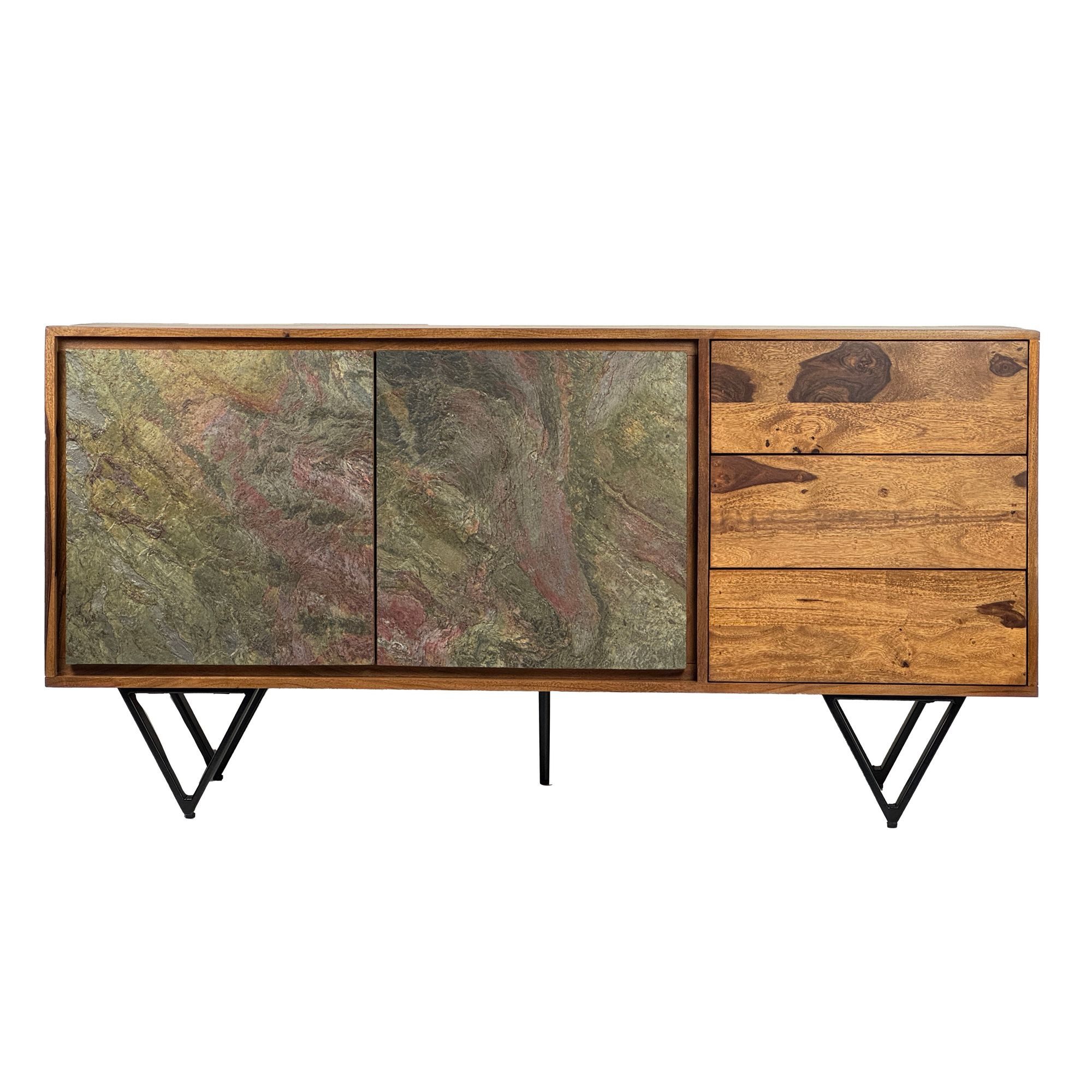 FINEBUY Sideboard FB111425 (150 cm Massivholz günstig online kaufen