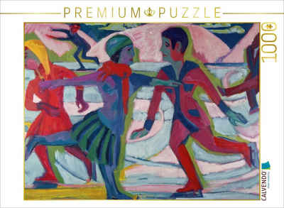 CALVENDO Puzzle CALVENDO Puzzle Ernst Ludwig Kirchner. Schlittschuhläufer, 1924/25 1000 Teile Lege-Größe 64 x 48 cm Foto-Puzzle Bild von Ulf Buschmann ARTOTHEK, 1000 Puzzleteile