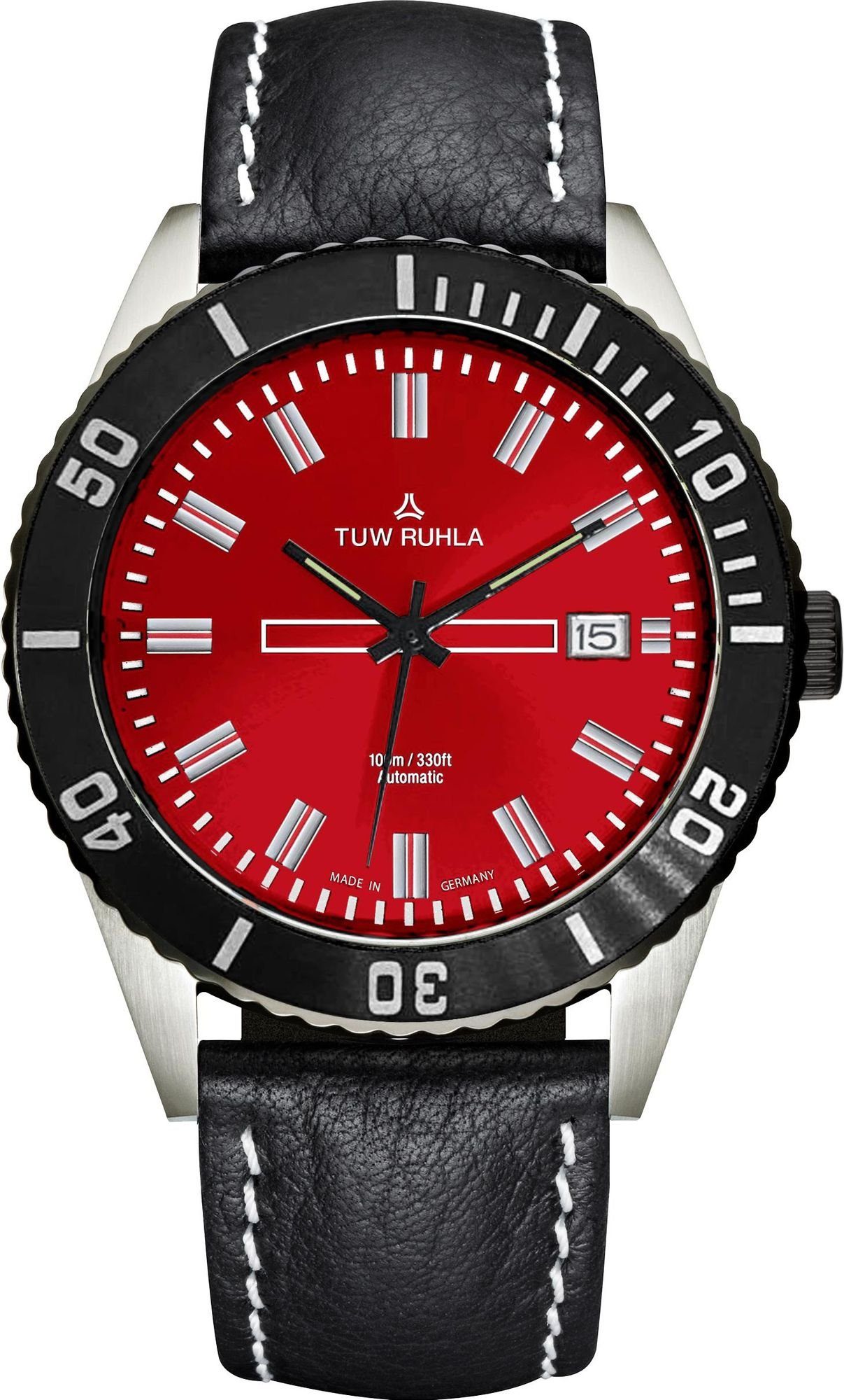 TUW Ruhla Automatikuhr Globetrotter Herren Automatikuhr, Massives Gehäuse