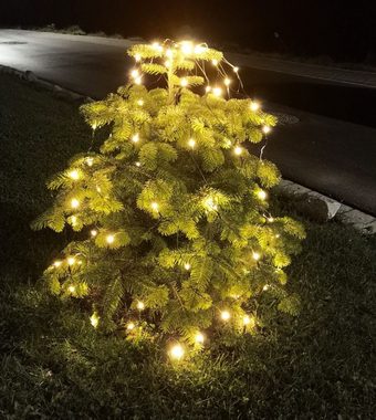 Coen Bakker Deco BV LED-Lichternetz LED Lichternetz Trapez Kegel Warmweiß Netz für Weihnachtsbaum Baum, 80 LEDs geeignet für Bäume mit einer Höhe von 0,90m - 1,30m