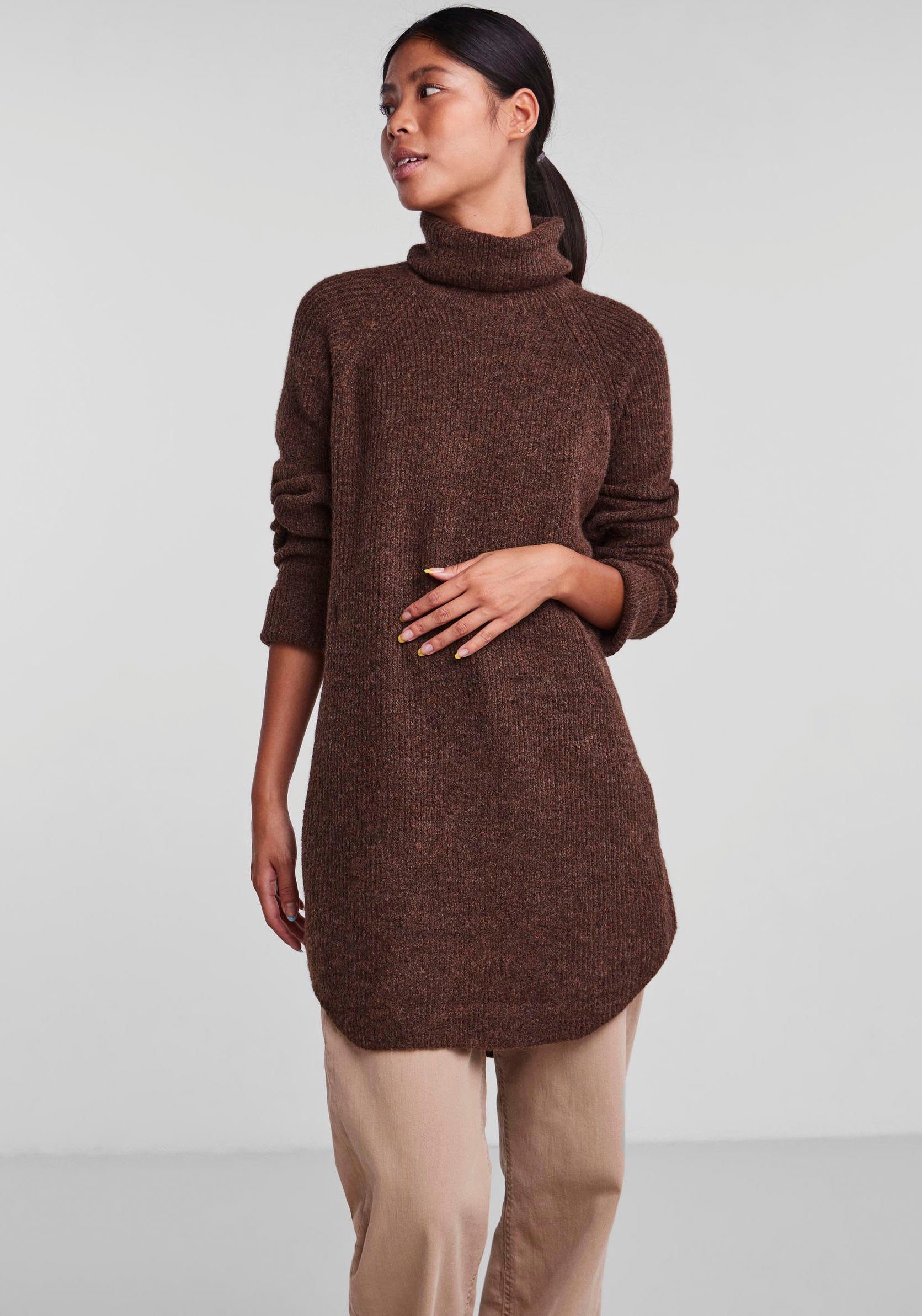 pieces Rollkragenpullover BC LS Coffee NOOS PCELLEN LONG Chicory KNIT