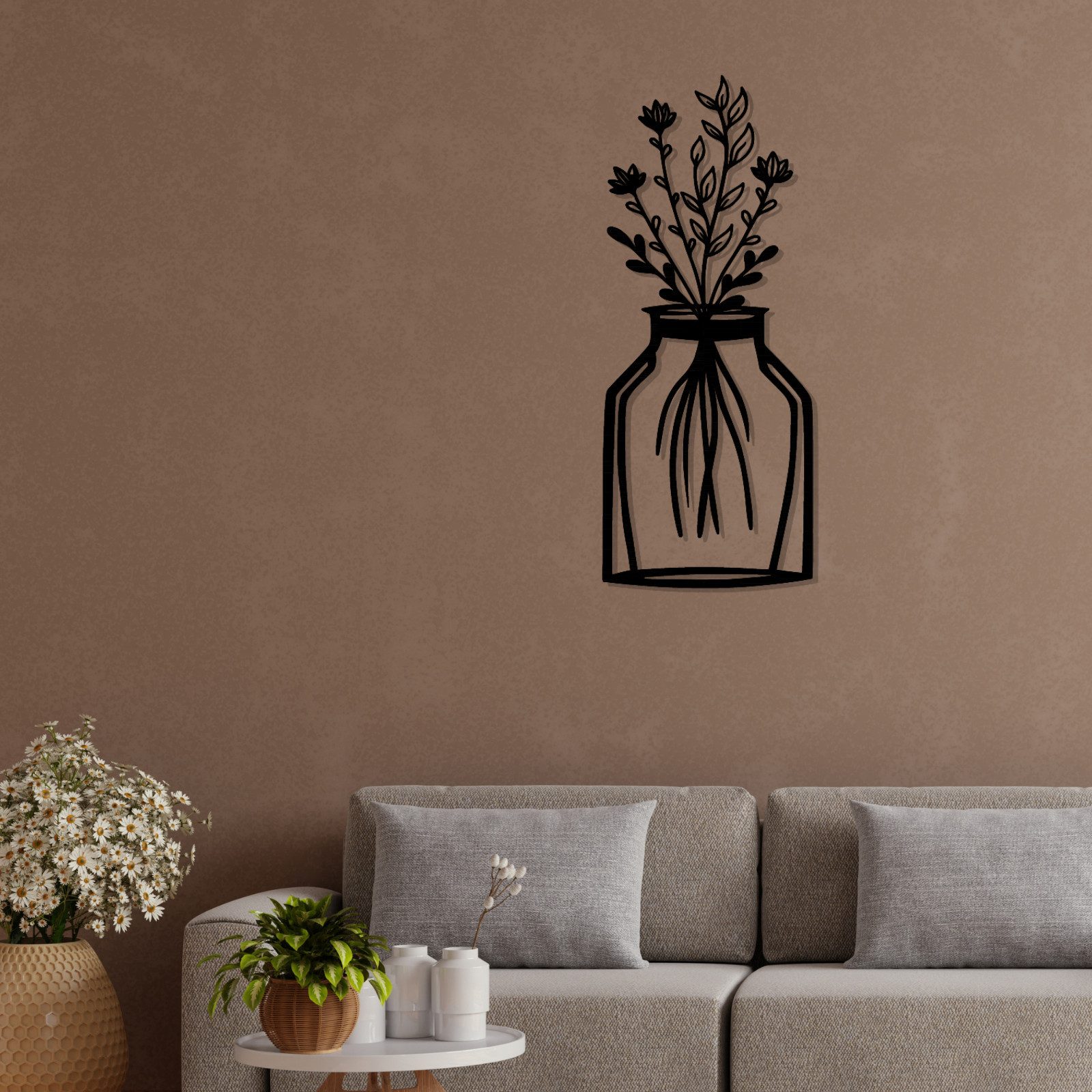 Bamyum Wanddekoobjekt Silhoutte Metallbilder, aus Metall