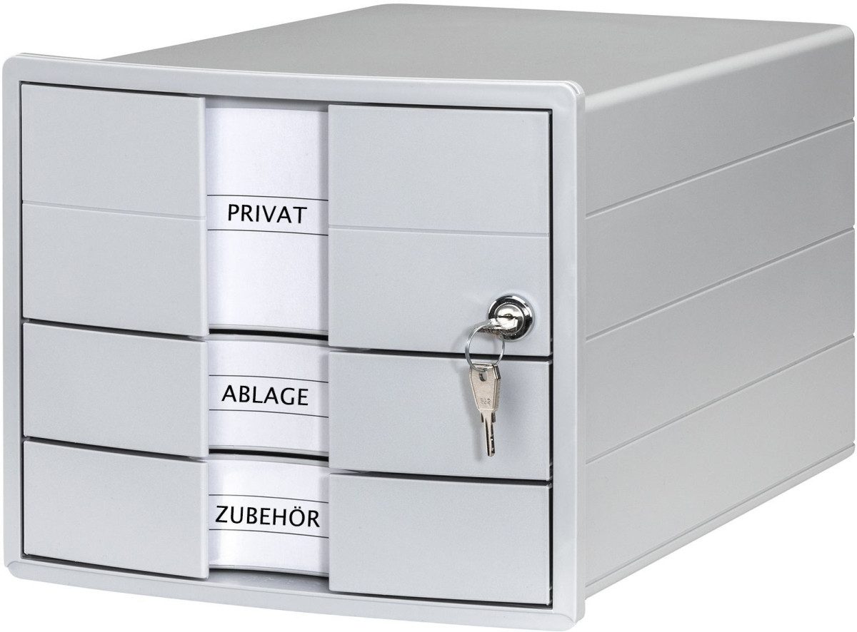 HAN Organizer Schubladenbox Impuls A4/C4 3 geschl. Schubladen inkl. Einsatz + Schlos