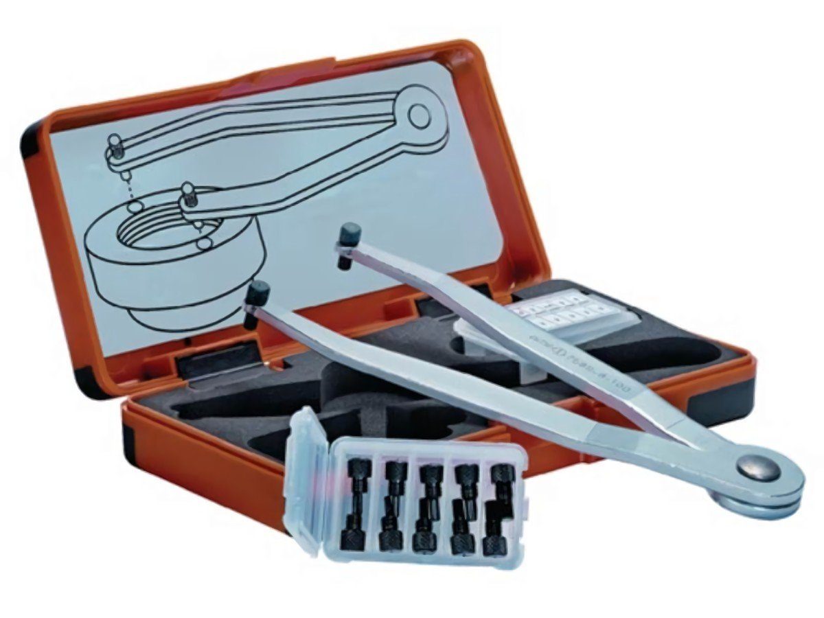 Stirnlochschlüsselsatz Werkzeugset S 758 Verstellbarer AMF Zapfen-Ø 1,5-2-2,5-3-4mm