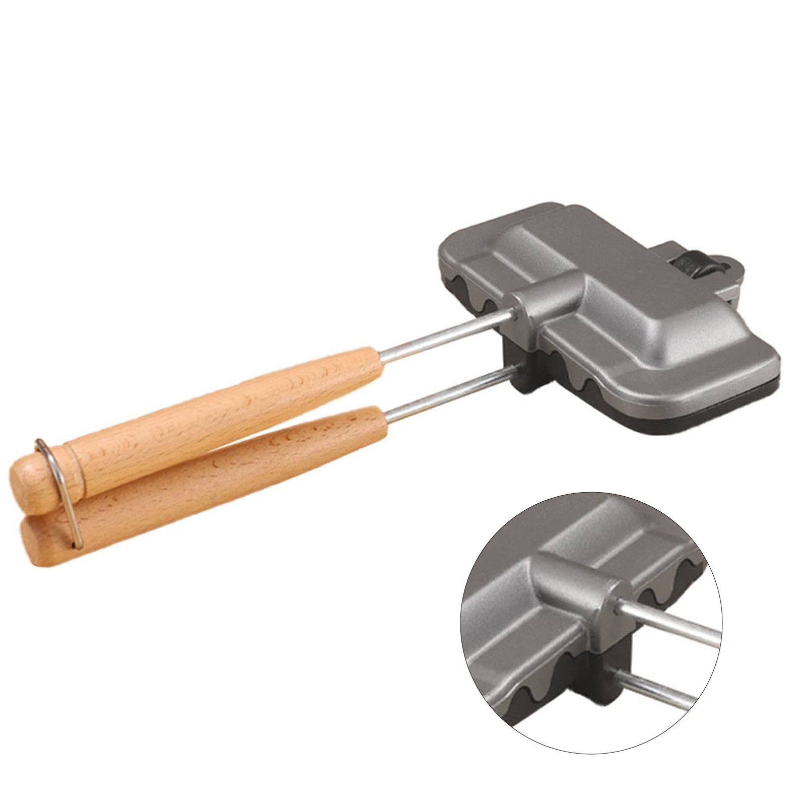 REDOM Sandwichzange Doppel Sandwichpfanne Antihaft Wende Bratpfanne, Leicht zu reinigen energiesparend fettarmes Braten für Küche Camping