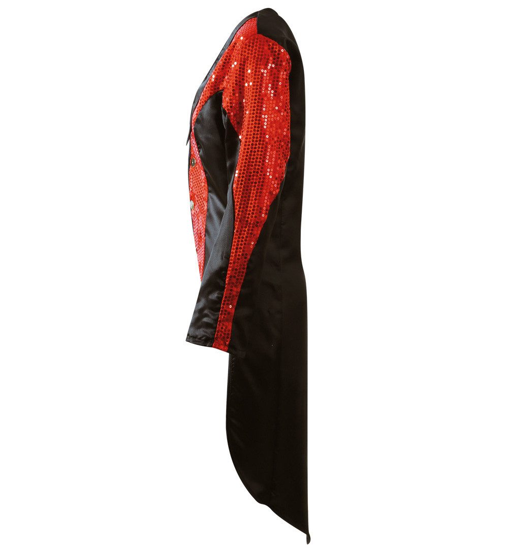 Fries Kostüm Damen Pailletten Frack Jacke in Rot Gold oder Silber Karneval, Hohe Qualität