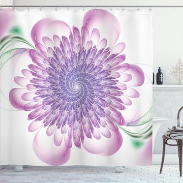 Abakuhaus Duschvorhang Moderner Digitaldruck mit 12 Haken auf Stoff Wasser Resistent Breite 175 cm, Höhe 180 cm, Blume Floral Harmonic Spiralen